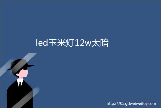 led玉米灯12w太暗